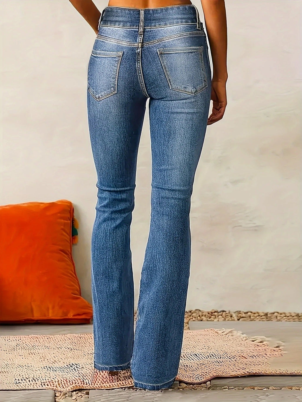Women's Flare Jeans | Double-Button Waist-Faylori