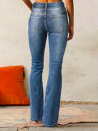 Women's Flare Jeans | Double-Button Waist-Faylori