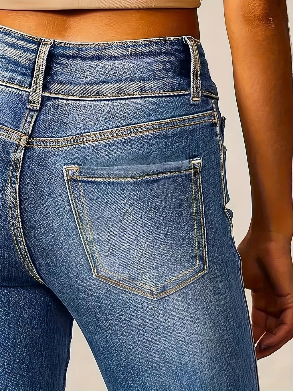 Women's Flare Jeans | Double-Button Waist-Faylori