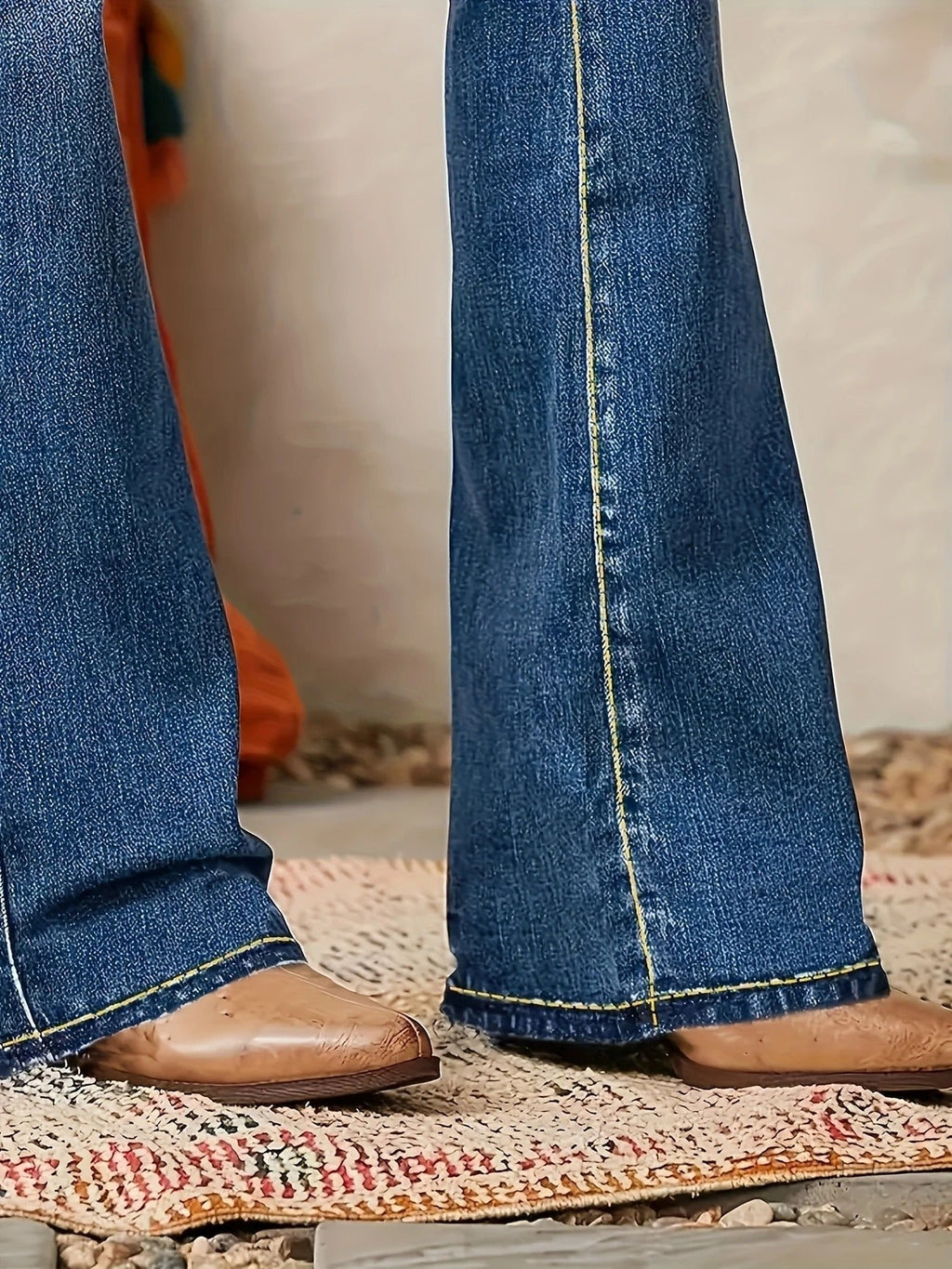 Women's Flare Jeans | Double-Button Waist-Faylori