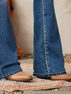 Women's Flare Jeans | Double-Button Waist-Faylori
