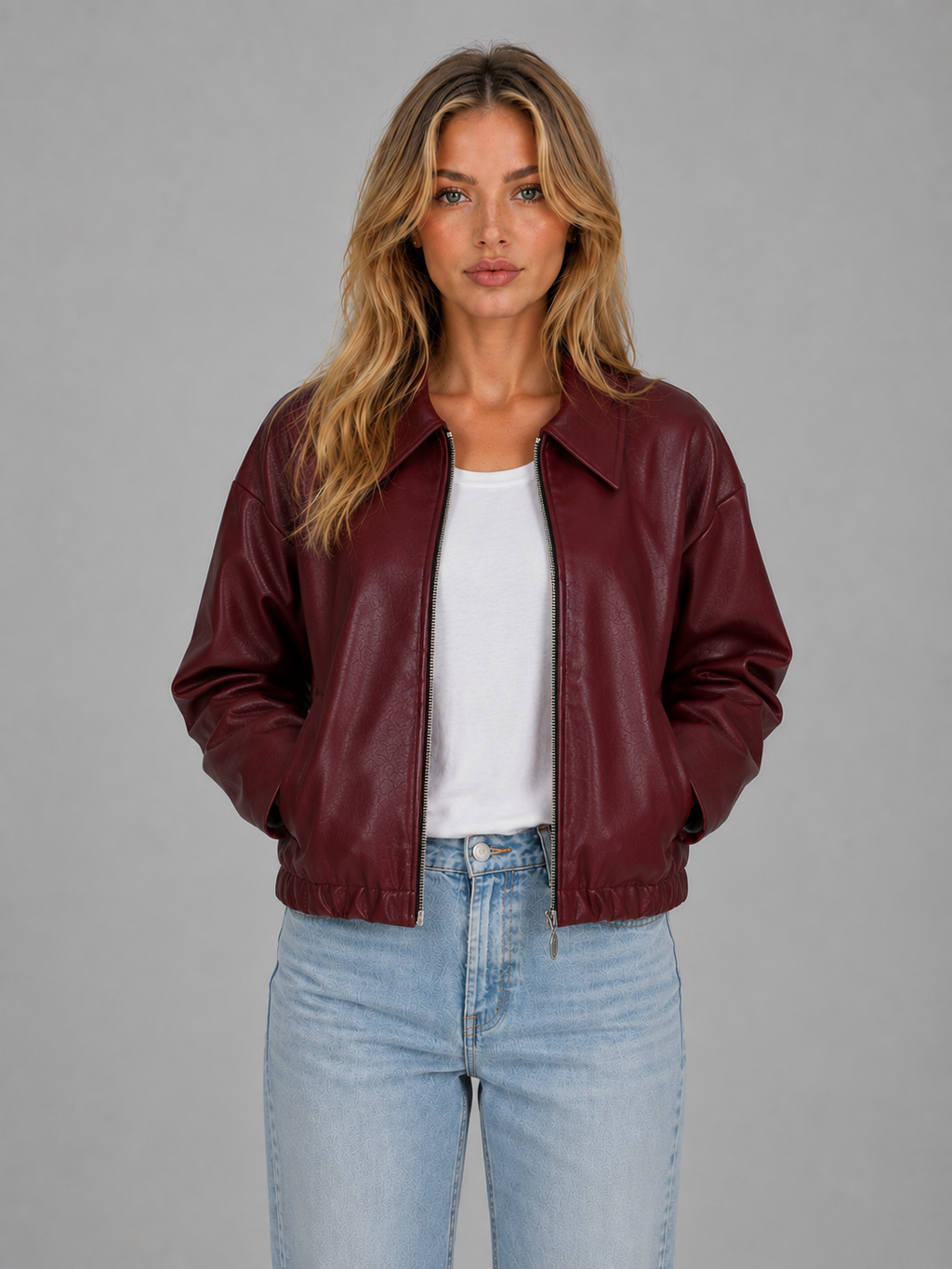 Women's Full-Zip Jacket | Collared Neck-Faylori