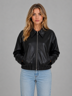 Women's Full-Zip Jacket | Collared Neck-Faylori