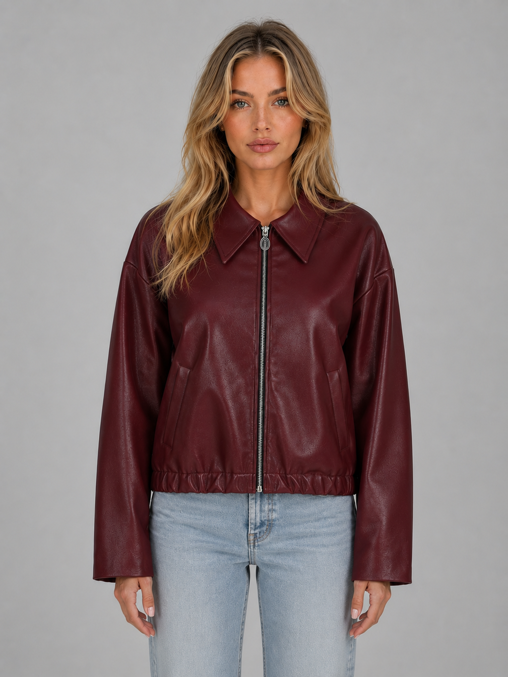 Women's Full-Zip Jacket | Collared Neck-Faylori
