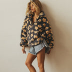 Women's Half-Zip Pullover | Floral Print-Faylori