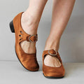 Women's Mary Jane Flats | Buckle Strap-Faylori