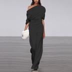 Women's One-Shoulder Jumpsuit | Wide Leg-Faylori