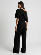 Women's One-Shoulder Jumpsuit | Wide Leg-Faylori