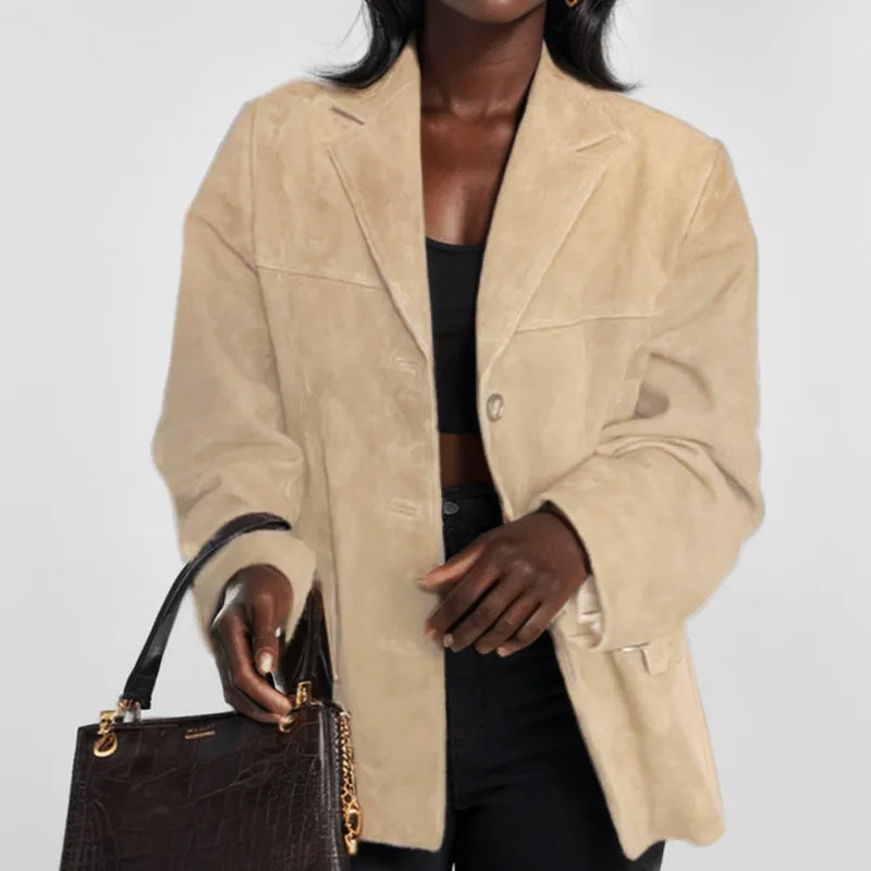 Women's Oversized Blazer | Notch Lapel-Faylori