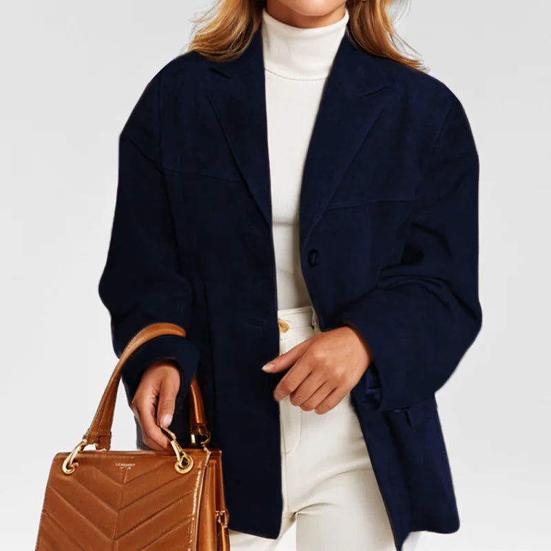 Women's Oversized Blazer | Notch Lapel-Faylori