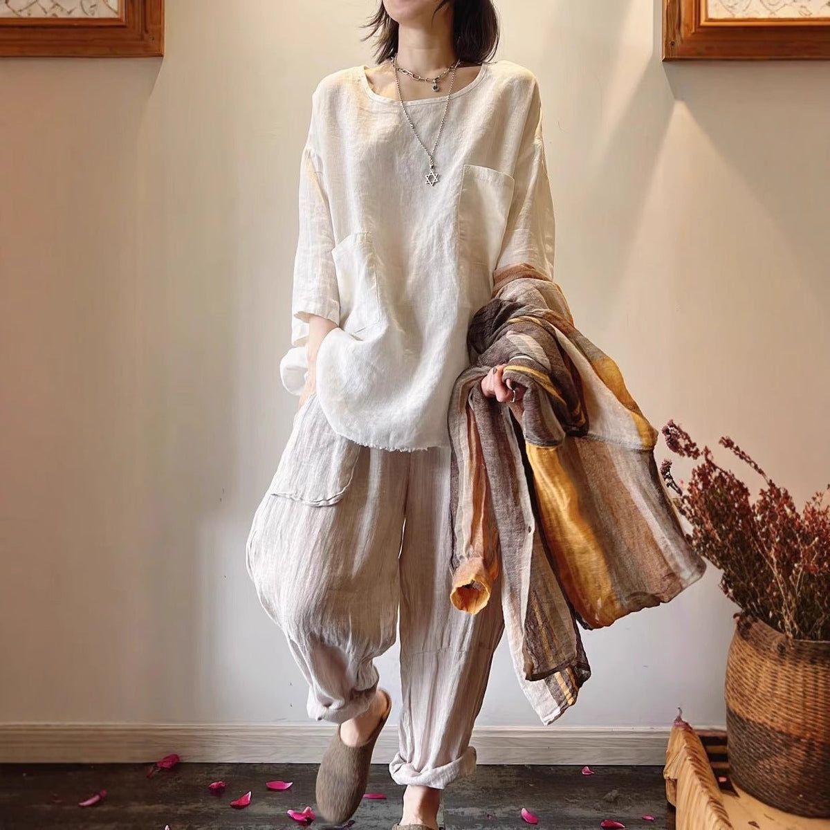 Women's Oversized Tunic | Patch Pocket-Faylori