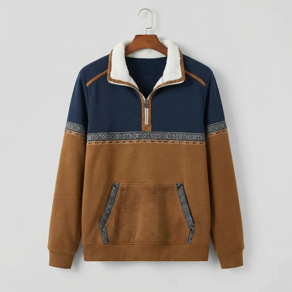 Women's Quarter-Zip Sweatshirt | Aztec Trim-Faylori
