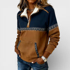 Women's Quarter-Zip Sweatshirt | Aztec Trim-Faylori