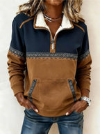 Women's Quarter-Zip Sweatshirt | Aztec Trim-Faylori