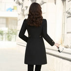 Women's Single-Breasted Trench Coat | Notch Lapel-Faylori