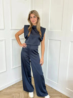 Women's Sleeveless Jumpsuit | Wide-Leg Pants-Faylori