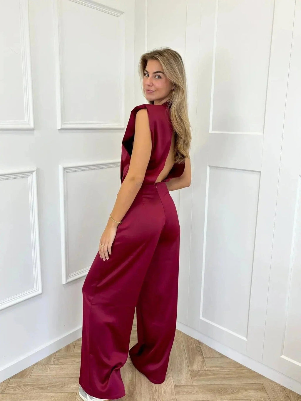 Women's Sleeveless Jumpsuit | Wide-Leg Pants-Faylori
