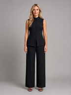 Women's Sleeveless Set | Button Top-Faylori