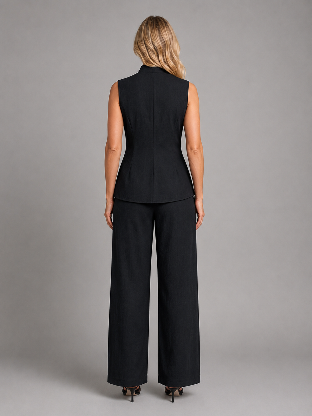 Women's Sleeveless Set | Button Top-Faylori