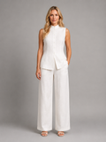 Women's Sleeveless Set | Button Top-Faylori