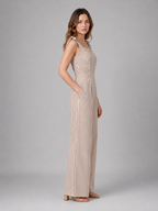 Women's Striped Jumpsuit | Tie Straps-Faylori