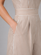 Women's Striped Jumpsuit | Tie Straps-Faylori