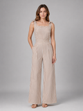 Women's Striped Jumpsuit | Tie Straps-Faylori