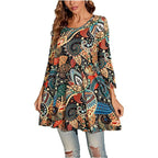 Women's Swing Tunic | Mandala Print-Faylori