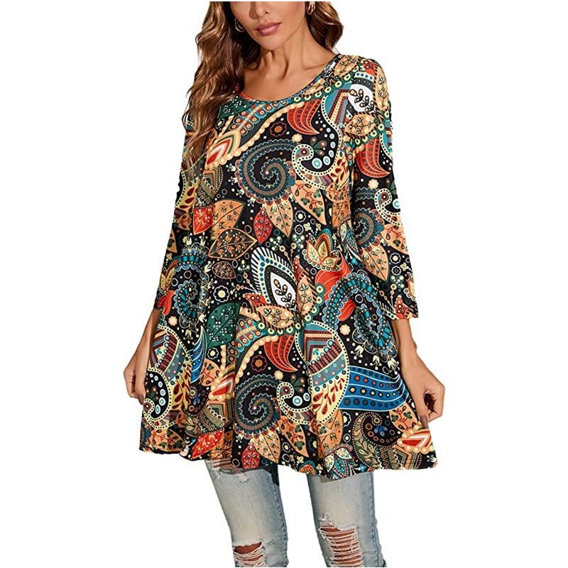 Women's Swing Tunic | Mandala Print-Faylori
