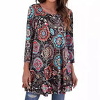 Women's Swing Tunic | Mandala Print-Faylori