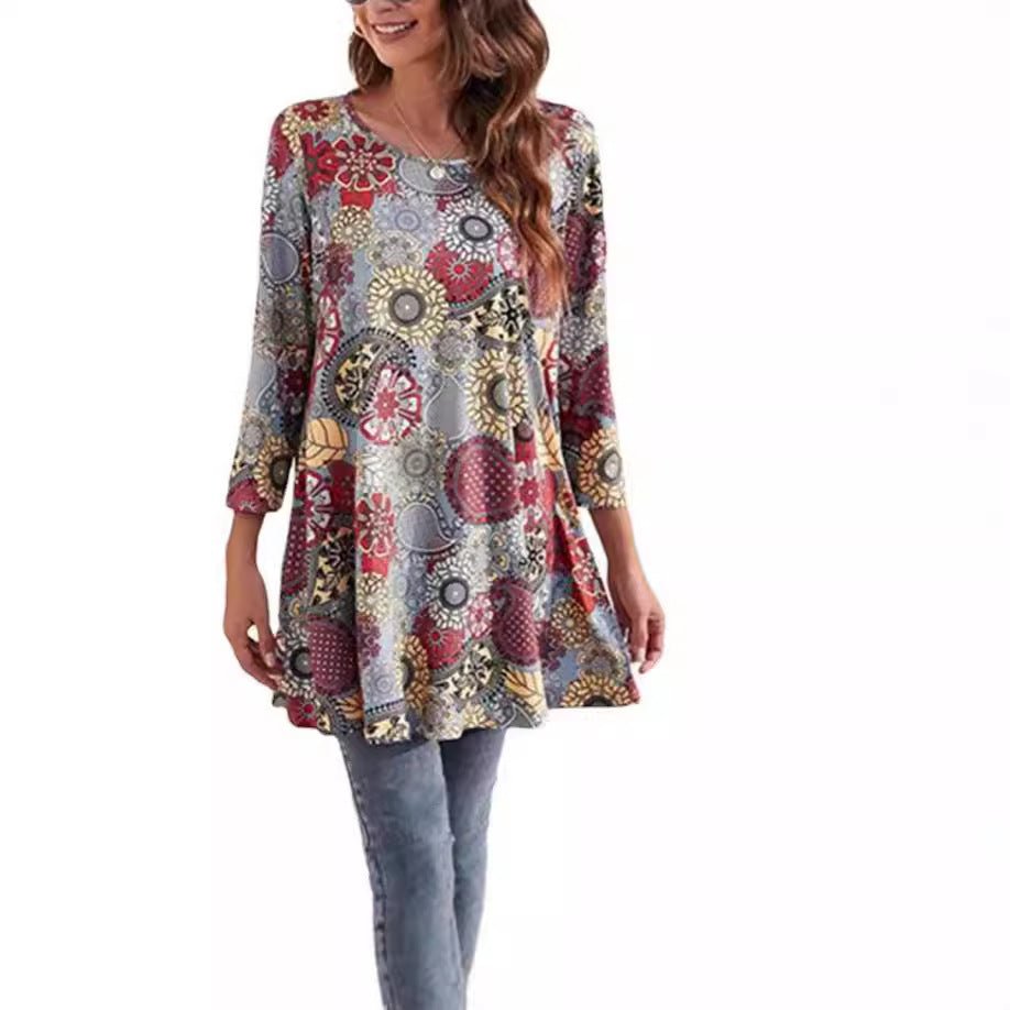 Women's Swing Tunic | Mandala Print-Faylori