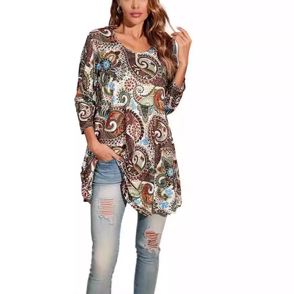 Women's Swing Tunic | Mandala Print-Faylori