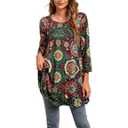 Women's Swing Tunic | Mandala Print-Faylori