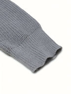 Zip-Up Cardigan Knit Ribbed Gray Men's Relaxed Fit – Casual, Office · Faylori