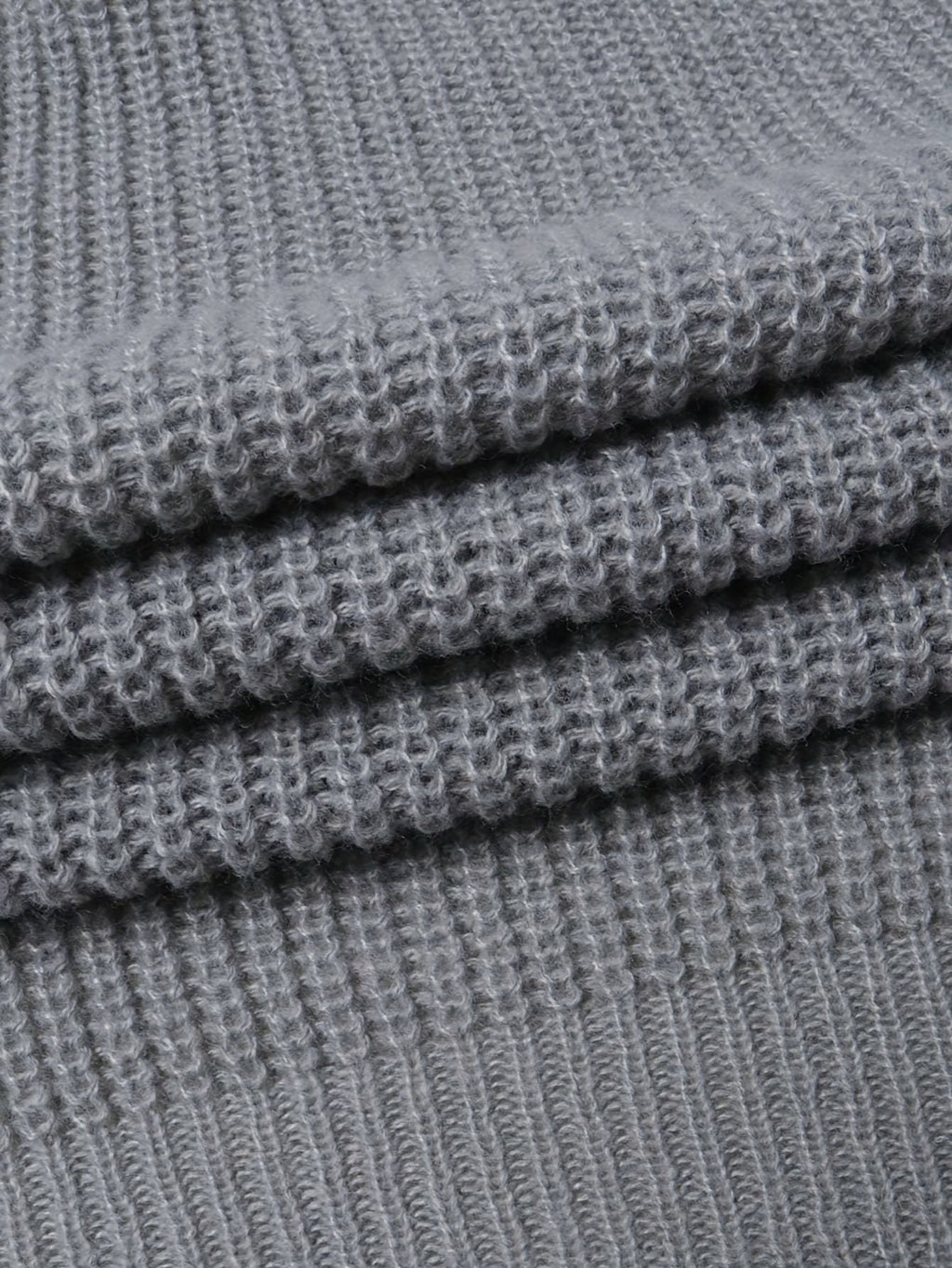 Zip-Up Cardigan Knit Ribbed Gray Men's Relaxed Fit – Casual, Office · Faylori