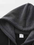 Zip-Up Hoodie Men's Color Block Black Brown Drawstring Kangaroo Pocket – Casual, Everyday, Gift