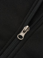 Zip-Up Hoodie Men's Color Block Black Brown Drawstring Kangaroo Pocket – Casual, Everyday, Gift