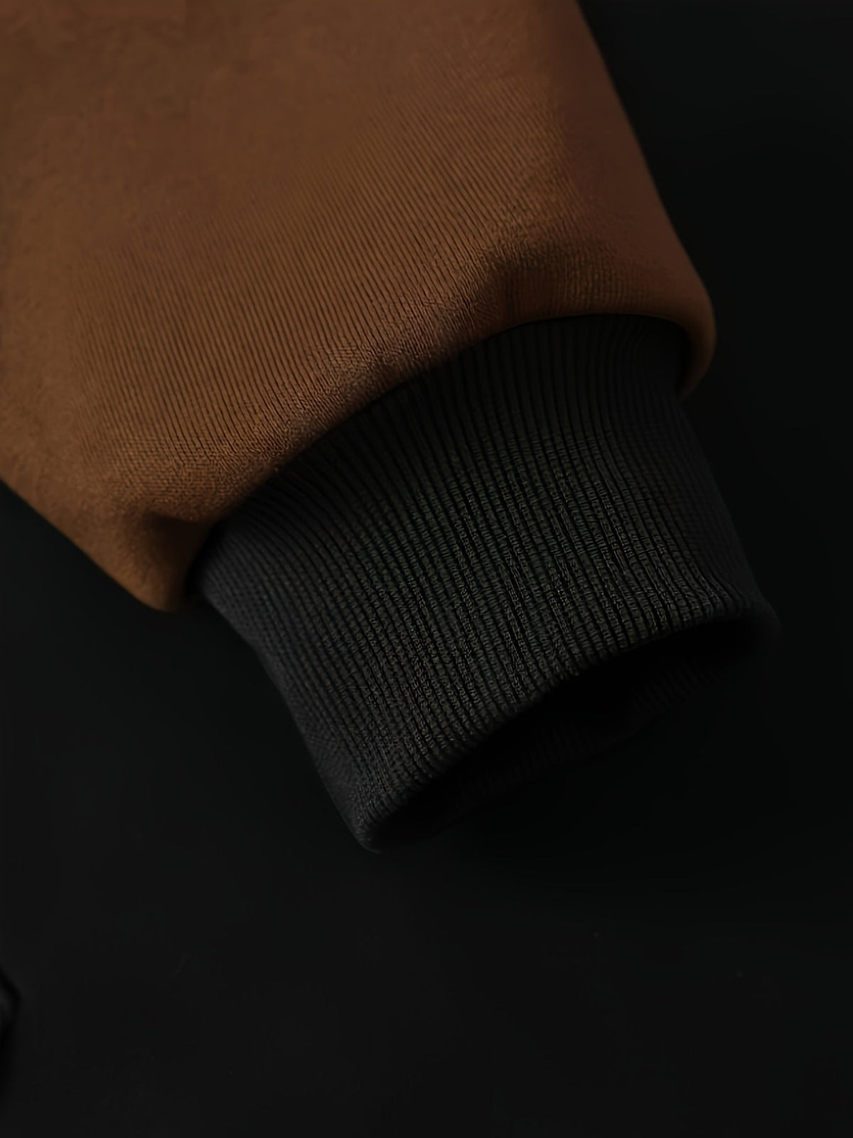 Zip-Up Hoodie Men's Color Block Black Brown Drawstring Kangaroo Pocket – Casual, Everyday, Gift