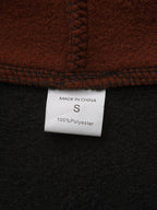 Zip-Up Hoodie Men's Color Block Black Brown Drawstring Kangaroo Pocket – Casual, Everyday, Gift