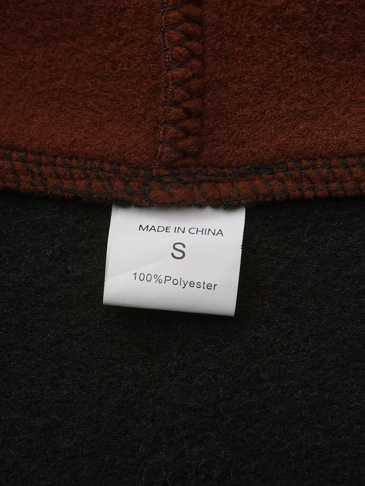 Zip-Up Hoodie Men's Color Block Black Brown Drawstring Kangaroo Pocket – Casual, Everyday, Gift